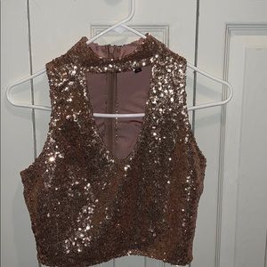 Sequin Crop Top